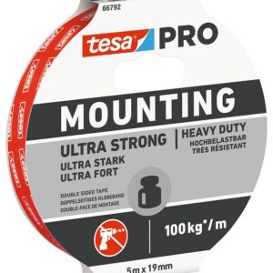TESA PRO dvipus. juosta BALTA 5mx19mm