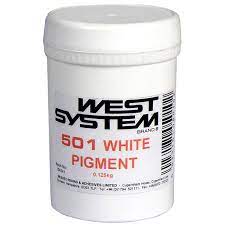 501 baltas pigmentas dervai