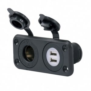 USB kombinuotas įkrovimo lizdas, MARINCO, UM12VCOMBO-B