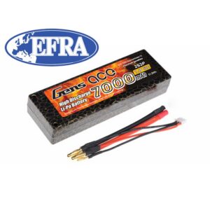 Gens Ace 7000mAh 7,4V 50C 2S2P Hard Case LiPo Akku 10 EFRA